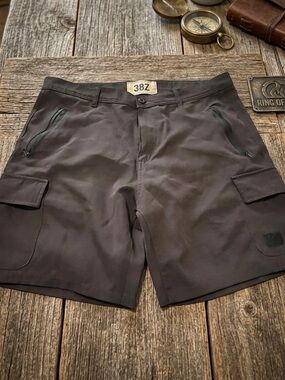 Ring of Fire Brown Cargo Shorts with Zip Pockets